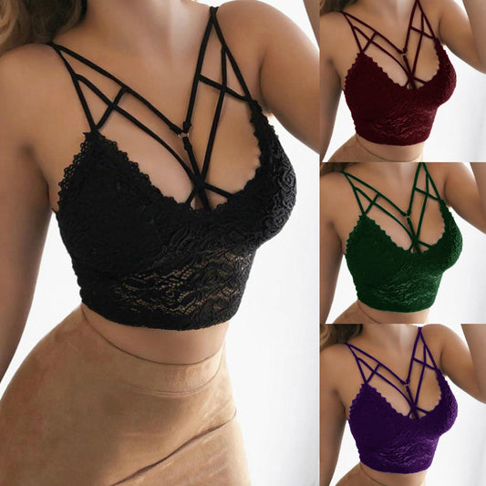 Women's Lace Lace Sexy Sling Bra Tied Sling Sexy Lingerie