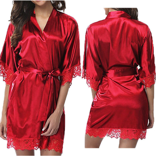 Sexy Silk Nightgown/ Robe