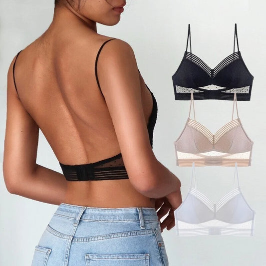 Backless Invisible Bralette with Thin Lace